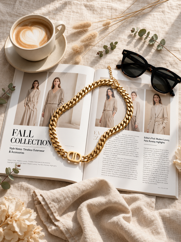 Gold-Tone Chunky Chain Necklace