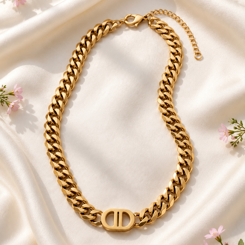 Gold-Tone Chunky Chain Necklace