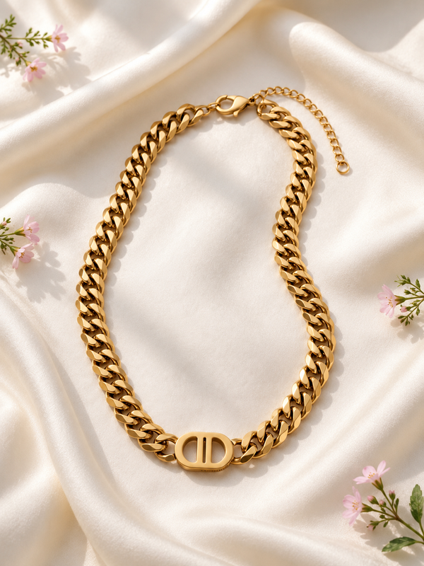 Gold-Tone Chunky Chain Necklace