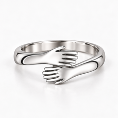 Amaura Jewels Sterling Silver Hug Hands Ring
