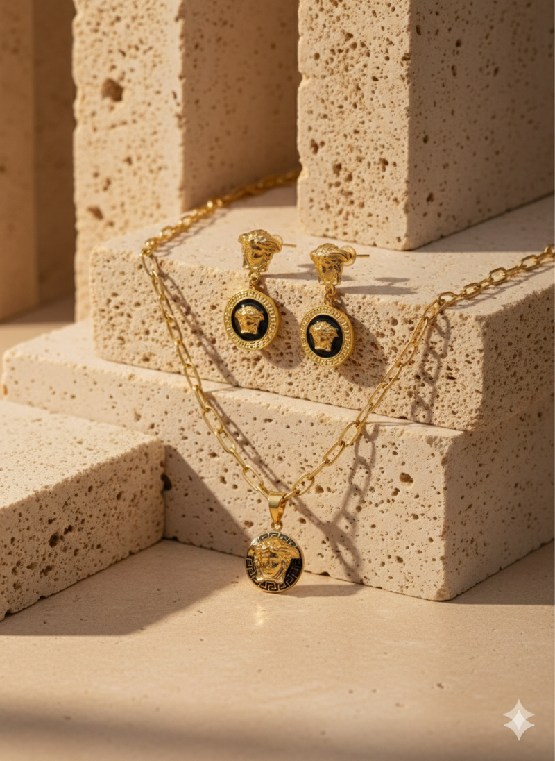 Amaura Noir & Gold Contrast Set “Black Tie Gold Set”