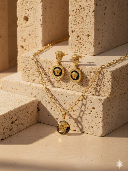 Amaura Noir & Gold Contrast Set “Black Tie Gold Set”