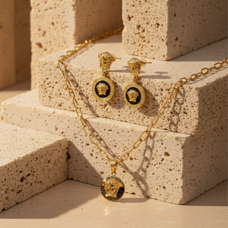 Amaura Noir & Gold Contrast Set