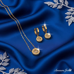 Amaura Lustrous Light Gold Set “Golden Radiance Necklace”