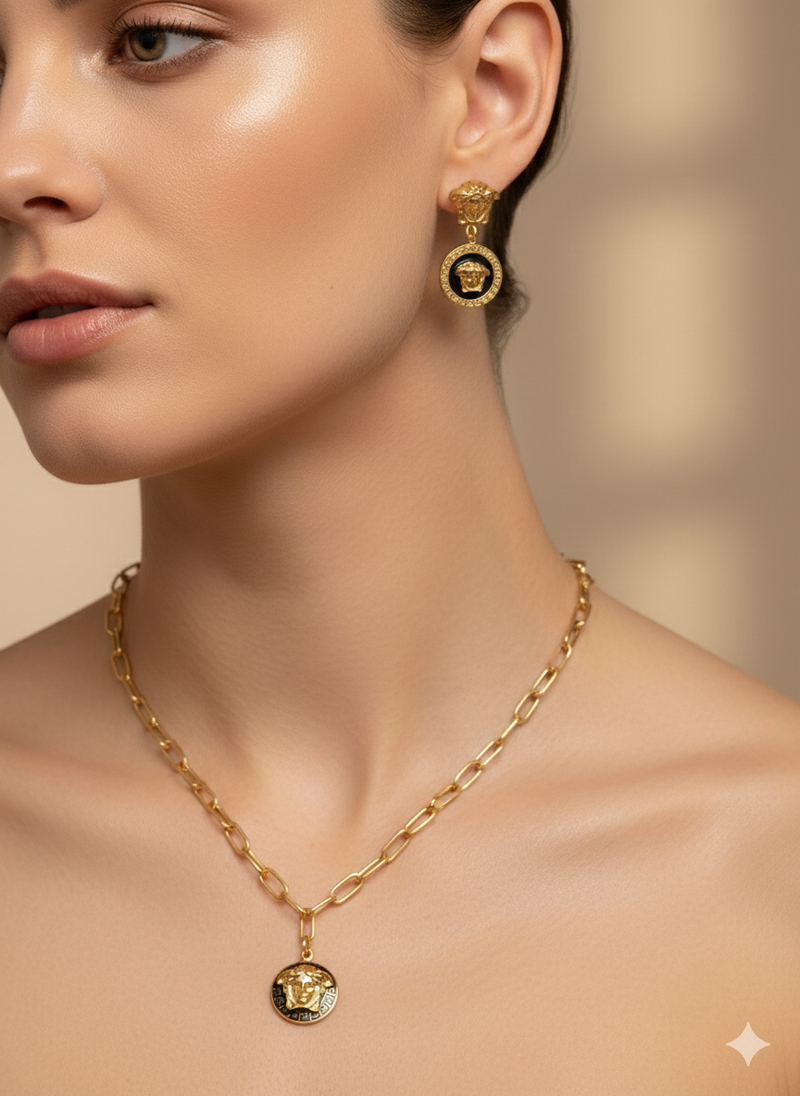 Amaura Noir & Gold Contrast Set “Black Tie Gold Set”