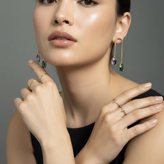 Gold-Plated U-Shape Arch Drop Earrings
