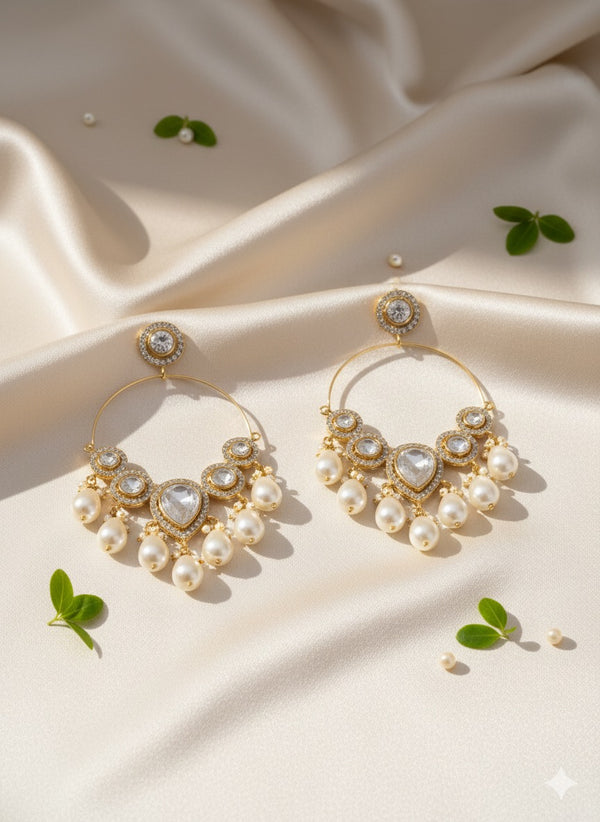 ChandBali with Pearl Drops