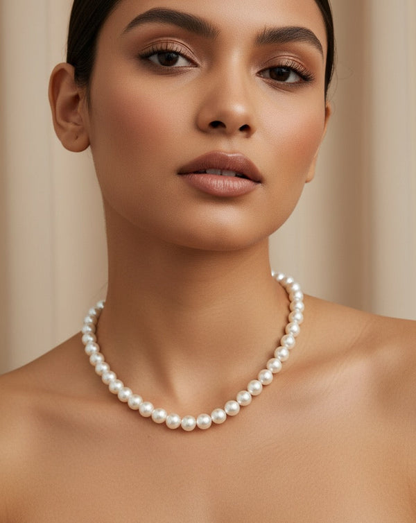 Amaura Pearl Essence Necklace On Neck