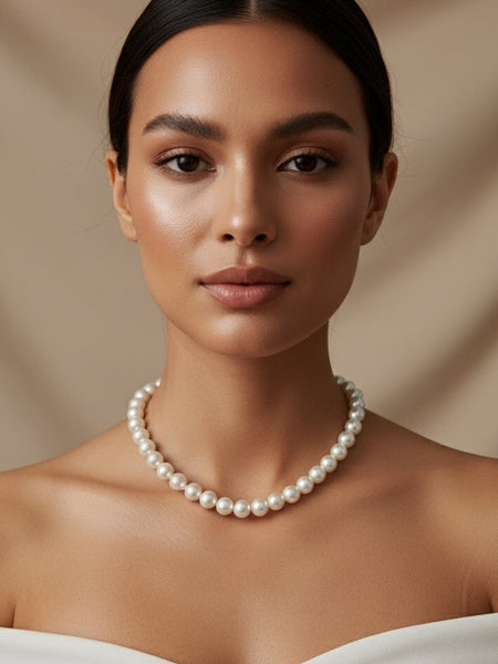 Amaura Pearl Essence Necklace With Model