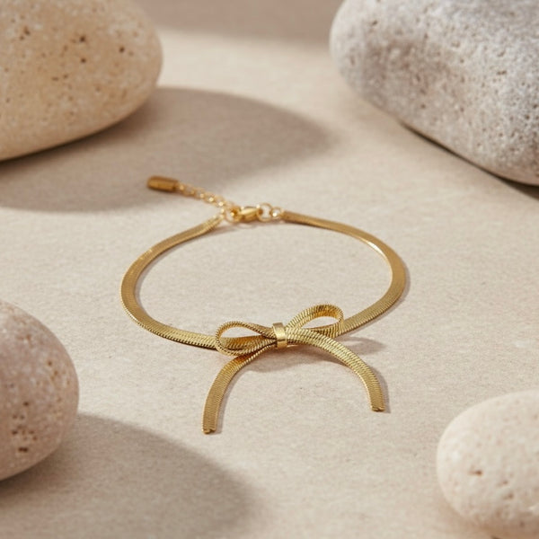 Elegant Gold Bow Knot Bracelet for Women