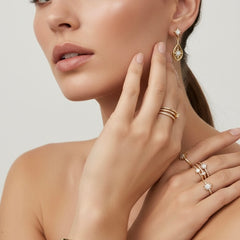 Amaura Celestial Spark Gold Kada With Model