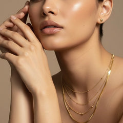 Amaura Serene Gold Layered Bracelet With Model