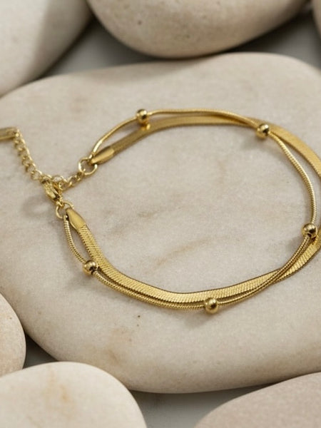 Amaura Serene Gold Layered Bracelet 