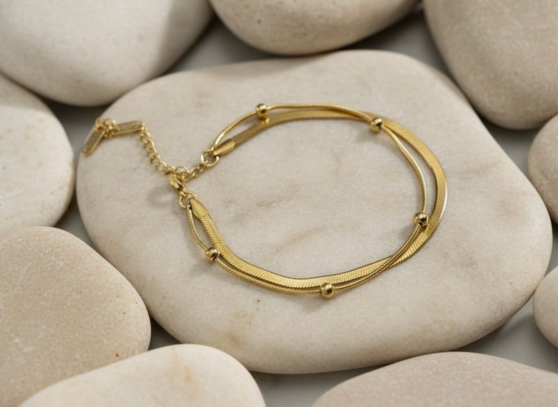 Amaura Serene Gold Layered Bracelet 