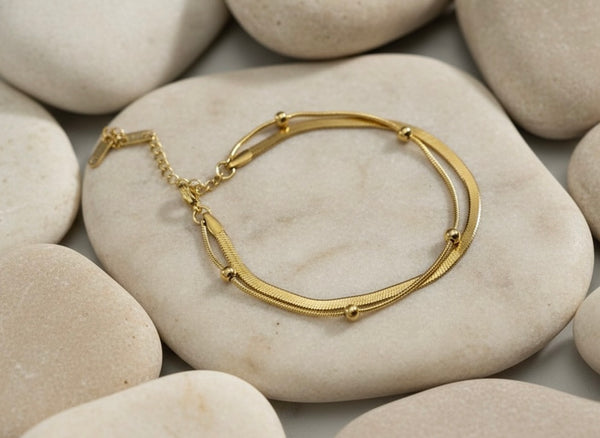 Amaura Serene Gold Layered Bracelet 