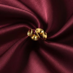 Molten Wave Adjustable Gold Ring