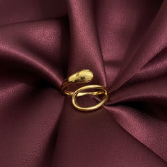 Organic Curve Adjustable Gold Ring