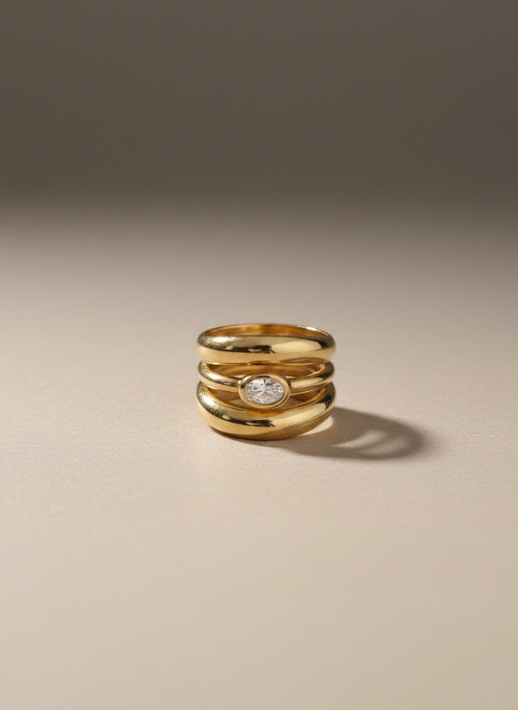 Triple Band Gold Ring