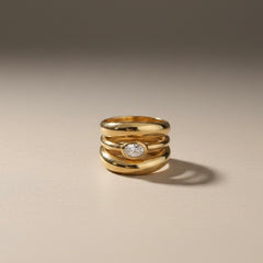 Triple Band Gold Ring