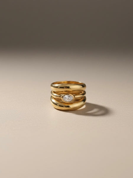 Triple Band Gold Ring