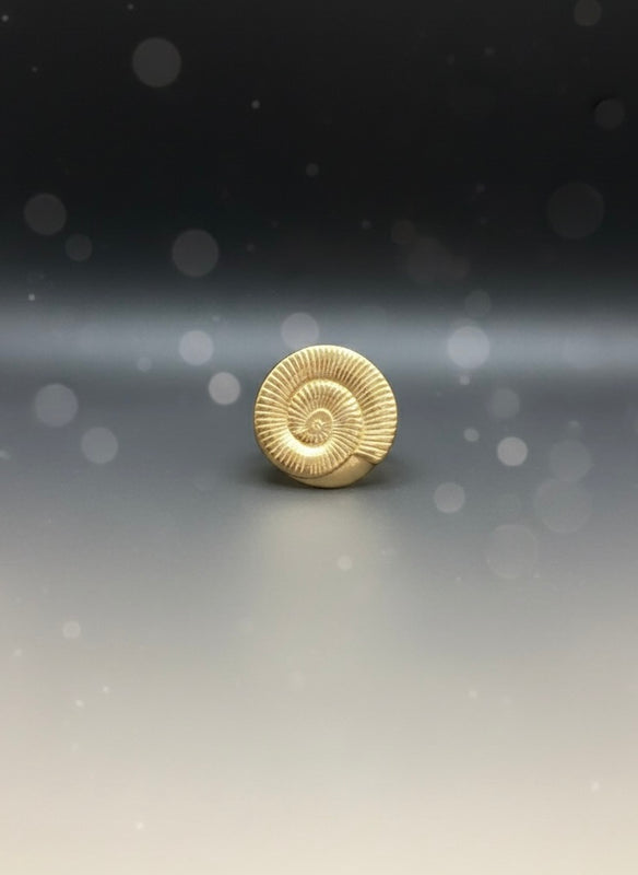 Gold Textured Spiral Statement Ring