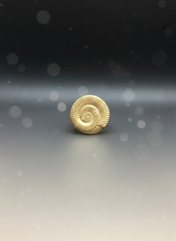 Gold Textured Spiral Statement Ring
