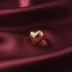Sculpted Molten Gold Statement Ring