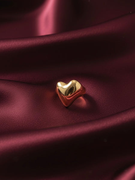 Sculpted Molten Gold Statement Ring