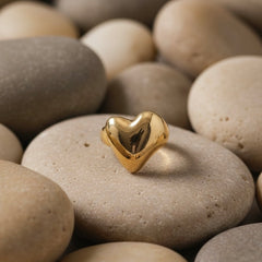 Sculpted Molten Gold Statement Ring