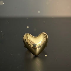 Sculpted Molten Gold Statement Ring