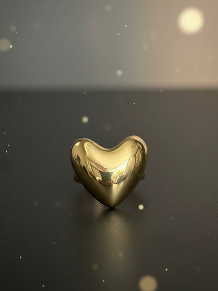 Sculpted Molten Gold Statement Ring