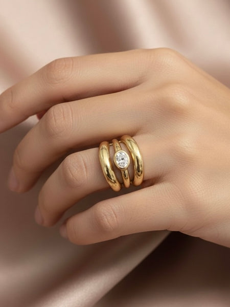 Triple Band Gold Ring