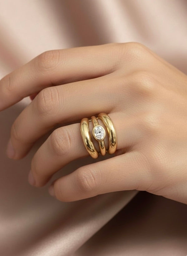 Triple Band Gold Ring