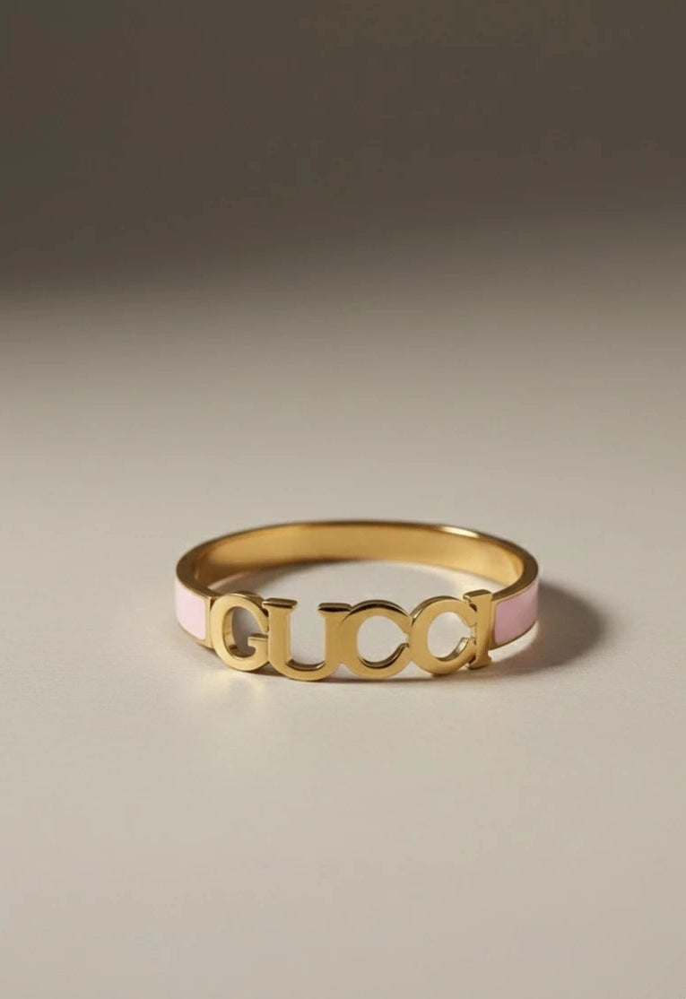 Stainless steel pink gold kada
