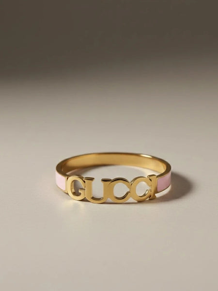 Stainless steel pink gold kada
