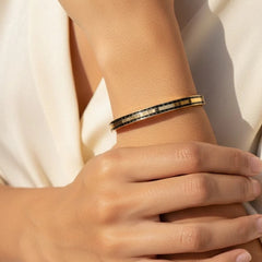 Luxury black and gold kada
