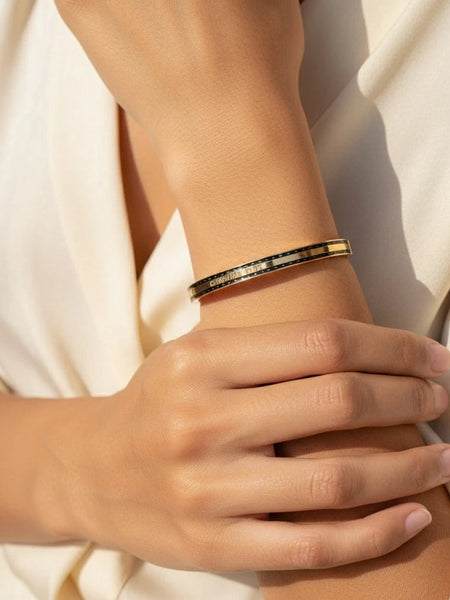 Luxury black and gold kada
