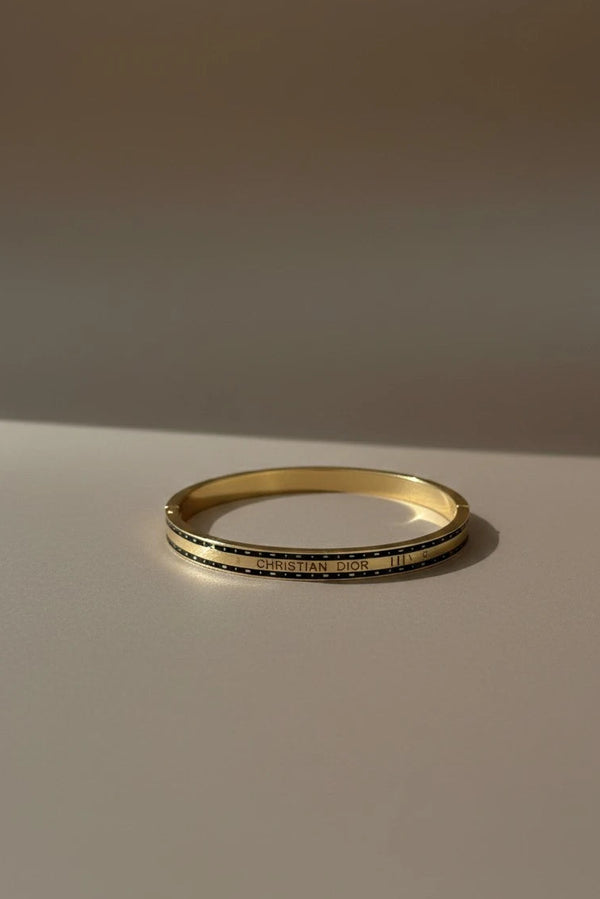 Stainless steel golden kada bracelet
