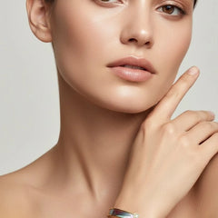 Sea green enamel designer kada
