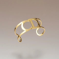 Golden big cuff bracelet for women
