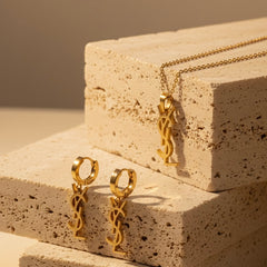 Amaura Golden Whisper Necklace Set “Soft Gold Elegance”