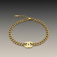 Amaura Golden Emblem Chain Bracelet Image