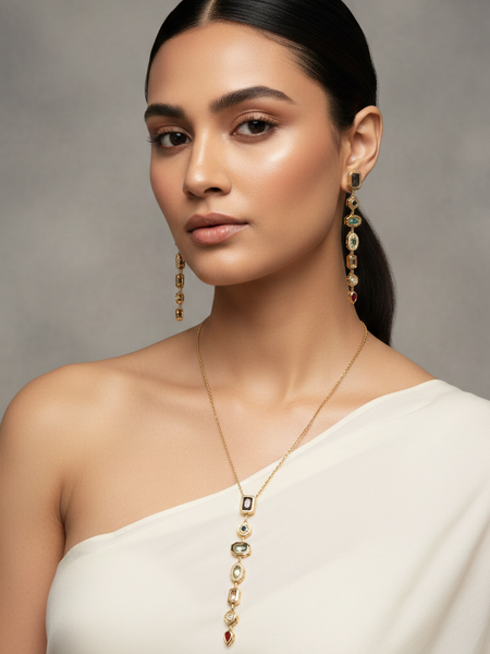 Amaura Celeste Multicolour Luxe Set with model