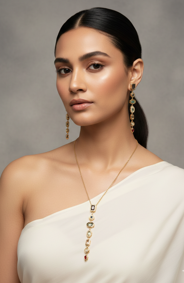 Amaura Celeste Multicolour Luxe Set with model