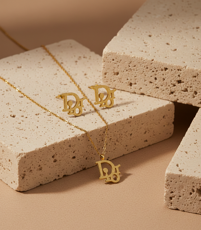 Amaura Initial Glow Gold Set