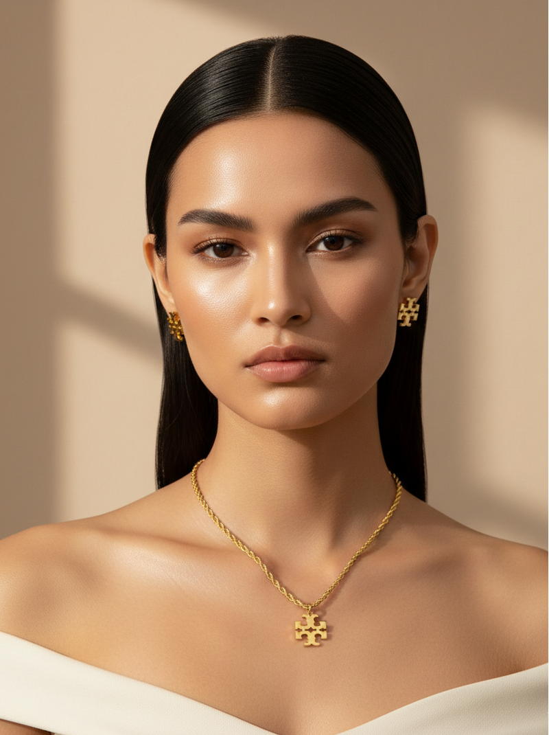 Classic Gold Neck Set with modal