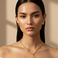 Classic Gold Neck Set with modal