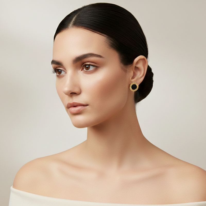 Black&Gold Stud With Model