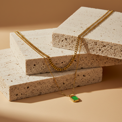 Emerald Drop Layered Chain 