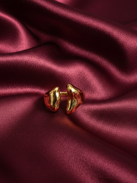 Modern Sculptural Gold Statement Ring